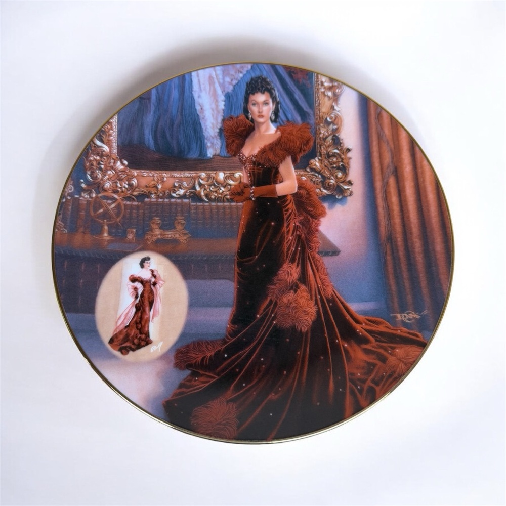 The Red Dress limited edition plate gone with the wind collectible